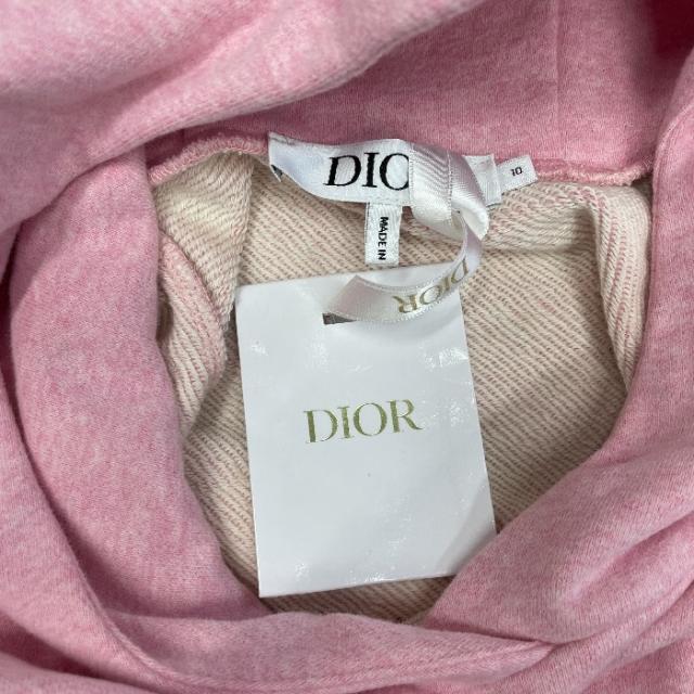 未使用 ベビーディオール ラビットパーカー ワンピース スウェット コットン ピンク キッズ Baby Dior [サイズ10] 上品 洗練 快適 軽量 春秋 定番 高級感 可愛い ナチュラル カジュアル_4