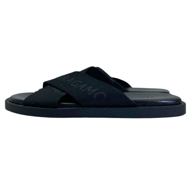 フェラガモ FENICE TEX クロス ストラップ サンダル シューズ ブラック ロゴ 763204 Salvatore Ferragamo[サイズ6(約25cm)] 上品 洗練 快適 定番 高級感 スタイリッシュ カジュアル トレンド_2