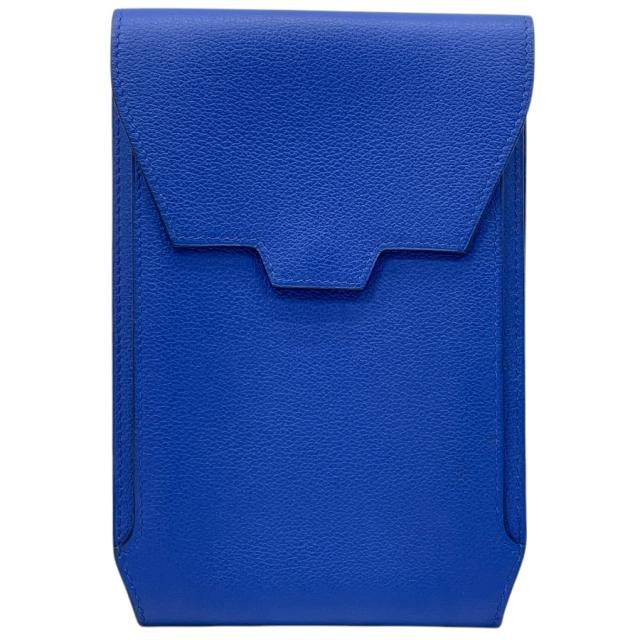 エルメス ウエストポーチ ウエストバッグ ポーチ マルチケース レザー ブルー D刻印 HERMES 上品 洗練 高級感 コンパクト 軽量 実用性 定番 スタイリッシュ カジュアル トレンド