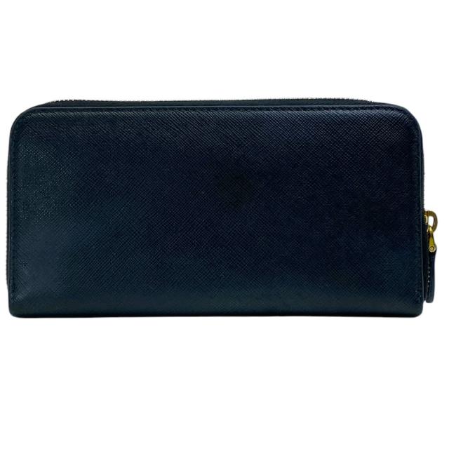 プラダ 財布 長財布 ロングウォレット ラウンドファスナー エンボス ロゴ レザー ブラック 1ML506 PRADA 上品 洗練 高級感 収納力 定番 スタイリッシュ カジュアル トレンド 万能_1