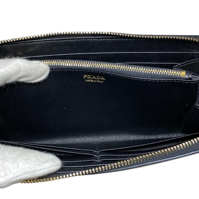 プラダ 財布 長財布 ロングウォレット ラウンドファスナー エンボス ロゴ レザー ブラック 1ML506 PRADA 上品 洗練 高級感 収納力 定番 スタイリッシュ カジュアル トレンド 万能_8