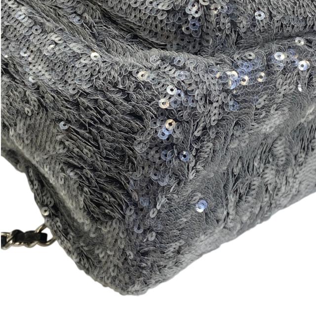 シャネル スパンコール ウォーターフォール バックパック リュックサック ココマーク ロゴ グレー ブラック シルバー CHANEL 上品 洗練 高級感 軽量 実用性 定番 スタイリッシュ カジュアル トレンド 万能_2