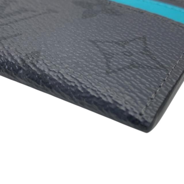 美品 ルイヴィトン エクリプス ポルト カルト ダブル カードケース グレー ターコイズ ブルー M12838 レザー LOUIS VUITTON コンパクト 薄型 持ち運び 収納 スマート 日常使い 洗練 高級感_3