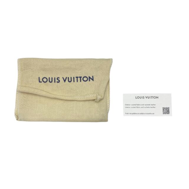 美品 ルイヴィトン エクリプス ポルト カルト ダブル カードケース グレー ターコイズ ブルー M12838 レザー LOUIS VUITTON コンパクト 薄型 持ち運び 収納 スマート 日常使い 洗練 高級感_9