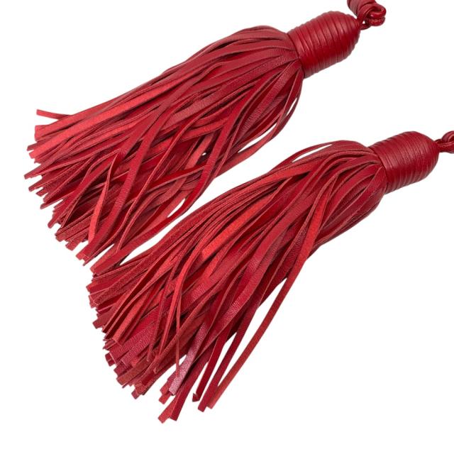 サンローラン オピウム タッセル ボックス バッグ ショルダーバッグ YSLロゴ レザー プラスチック レッド ゴールド YVES SAINT LAURENT パーティー フォーマル コーデ スタイリッシュ 上品 洗練 高級感_5