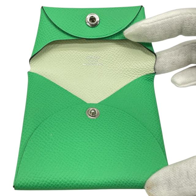 エルメス バスティア コインケース コインパース 小銭入れ レザー グリーン B刻印 HERMES 上品 洗練 高級感 シンプル 定番 人気 日常使い_4