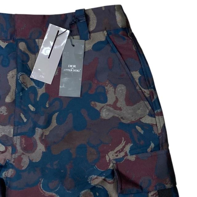 未使用 ディオール×ピーター・ドイグ コラボ ジャカード カモフラージュ ジャカード カーゴパンツ 迷彩 DIOR×Peter Doig(サイズ50) 上品 洗練 高級感 シンプル 定番 人気 日常使い_1