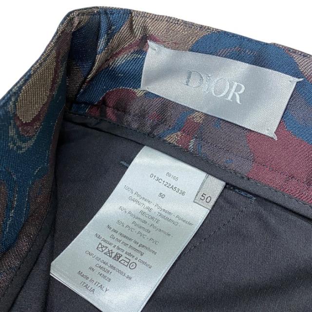 未使用 ディオール×ピーター・ドイグ コラボ ジャカード カモフラージュ ジャカード カーゴパンツ 迷彩 DIOR×Peter Doig(サイズ50) 上品 洗練 高級感 シンプル 定番 人気 日常使い_4