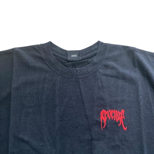 【新品/海外限定モデル】 リベンジ X キル アウトラインTシャツ 半袖 ハンズロゴ バックロゴ プリント カットソー ブラック レッド Revenge [サイズL] ストリート カジュアル デイリー 人気 定番 洗練 存在感 個性的 トレンド 快適 汎用性_3