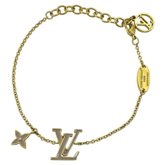 ルイヴィトン ブレスレット LV アイコニック モノグラム フラワー モチーフ ゴールド ピンク エナメル メタル M1190A LOUIS VUITTON 上品 洗練 高級感 シンプル 定番 人気 日常使い