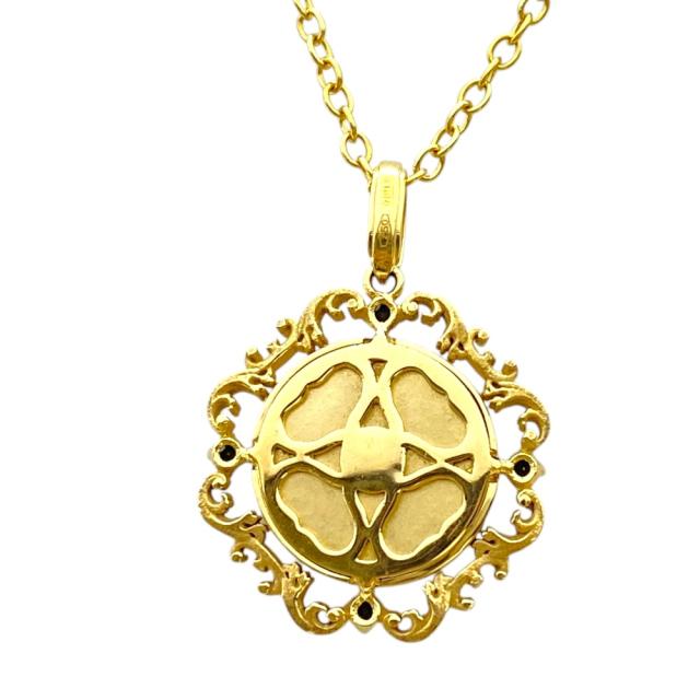DOLCE＆GABBANA ドルチェ&amp;ガッバーナ DG マリアモチーフ ネックレス ジュエリー アクセサリ 750 K18 ブラックダイヤモンド ゴールド エレガント 華やか 洗練 高級感 ラグジュアリー_1