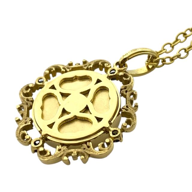 DOLCE＆GABBANA ドルチェ&amp;ガッバーナ DG マリアモチーフ ネックレス ジュエリー アクセサリ 750 K18 ブラックダイヤモンド ゴールド エレガント 華やか 洗練 高級感 ラグジュアリー_5