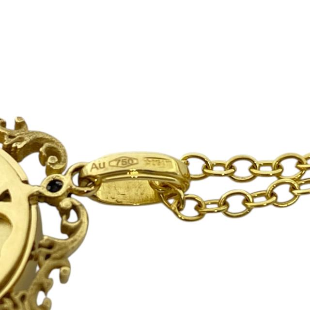 DOLCE＆GABBANA ドルチェ&amp;ガッバーナ DG マリアモチーフ ネックレス ジュエリー アクセサリ 750 K18 ブラックダイヤモンド ゴールド エレガント 華やか 洗練 高級感 ラグジュアリー_6