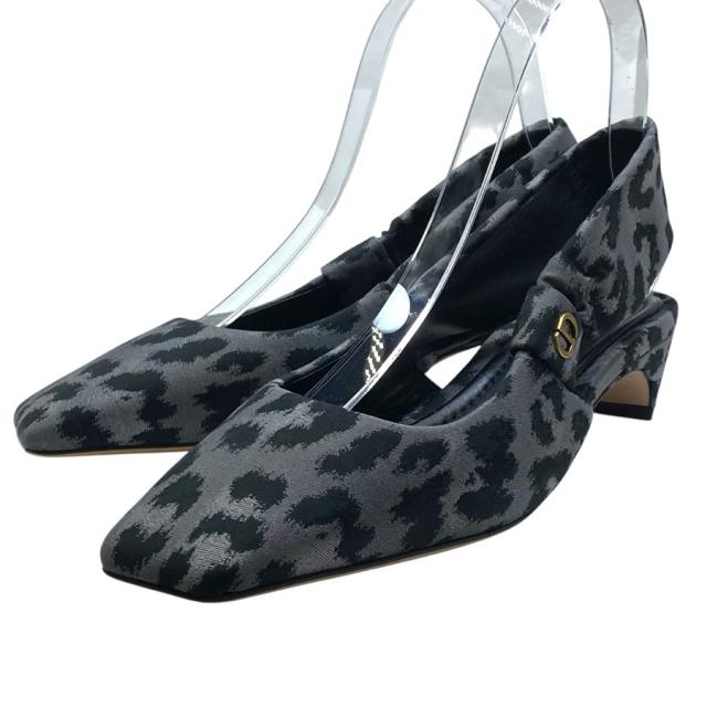 Christian Dior クリスチャンディオール MIZZA ミッツァ スリングバック パンプス シューキーパー付き レオパード[34 1/2(約21.5cm)] 洗練 高級感 エレガント ラグジュアリー スタイリッシュ 上品 都会的 人気