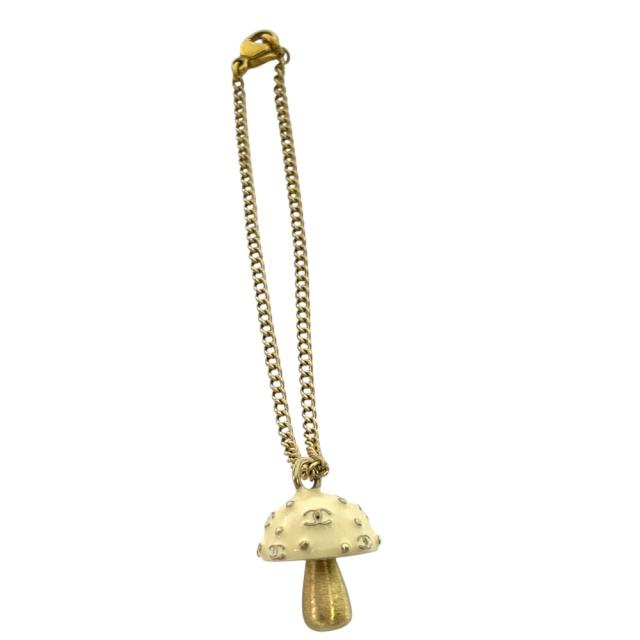 CHANEL シャネル ブレスレット アクセサリー キノコ マッシュルーム チェーン チャーム CCロゴ ココマーク GP エナメル ゴールド アイボリー 03S エレガント ポップ 華やか 高級感 コレクション