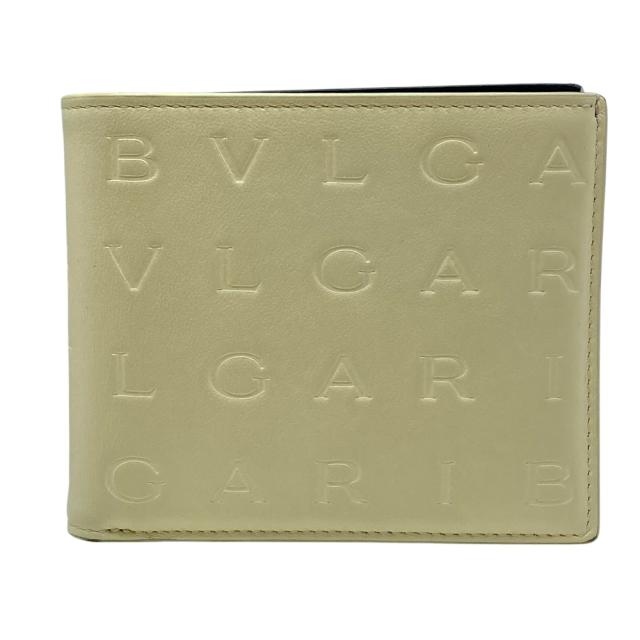 BVLGARI ブル小峡谷 ンフィニートゥム 紙入れ 二つ折り紙入れ 折り紙入れ 紙入れ ロゴタイプ愛好者 ミディアムウォレット ロゴタイプ なめし革 象牙色 291754 研き上げる 御膳上等感 窈窕たる ラグジュアリー 格好のいい 窈窕たる 一般受け 実用的