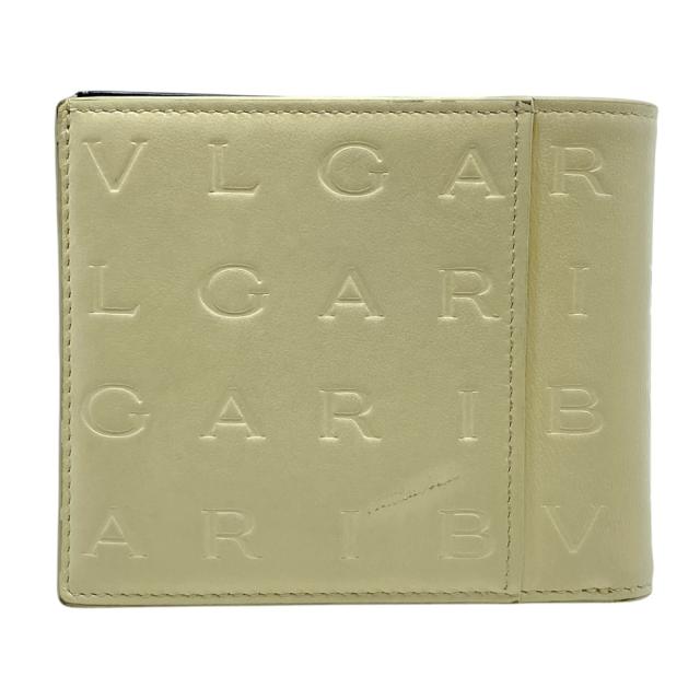 BVLGARI ブル小峡谷 ンフィニートゥム 紙入れ 二つ折り紙入れ 折り紙入れ 紙入れ ロゴタイプ愛好者 ミディアムウォレット ロゴタイプ なめし革 象牙色 291754 研き上げる 御膳上等感 窈窕たる ラグジュアリー 格好のいい 窈窕たる 一般受け 実用的