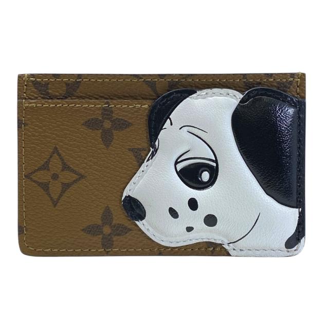 美品 LOUIS VUITTON ルイ ヴィトン ポルト カルト サーンプル カードケース パスケース モノグラムリバース M83691 レザー ブラウン 洗練 高級感 上品 人気 定番 実用的 スタイリッシュ