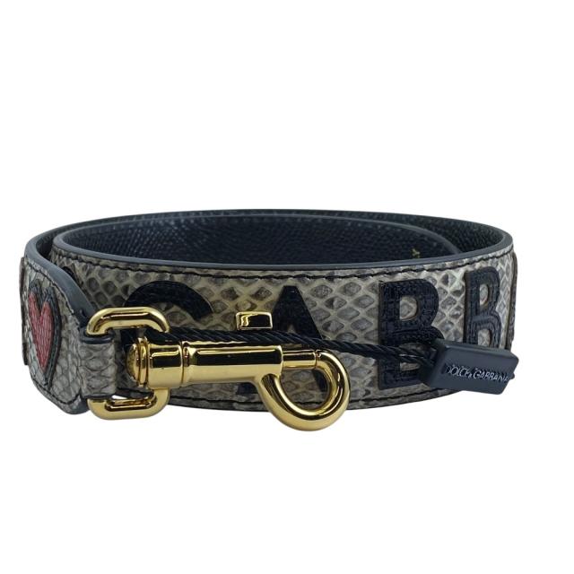 未使用 DOLCE＆GABBANA ドルチェ&amp;ガッバーナ バッグ ストラップ アクセサリー BI1008AI8468H722 レザー グレー マルチカラー 上品 洗練 高級感 スタイリッシュ 人気 定番 エレガント アクセント