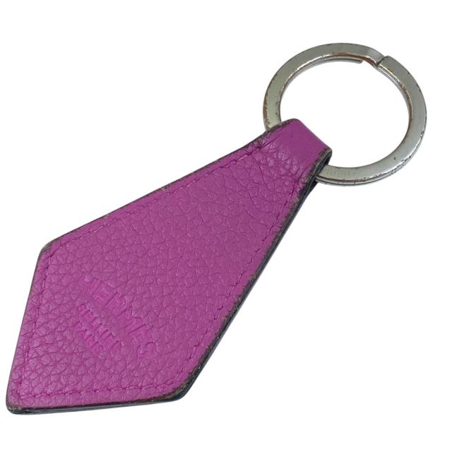 HERMES エルメス ポルトクレ・タブ Porte cles Tab キーリング キーホルダー バッグ チャーム レザー GP パープル シルバー 上品 洗練 高級感 エレガント 人気 定番 スタイリッシュ アクセント ラグジュアリー_2