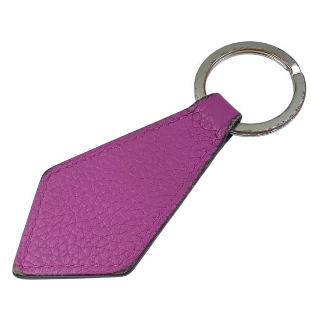 HERMES エルメス ポルトクレ・タブ Porte cles Tab キーリング キーホルダー バッグ チャーム レザー GP パープル シルバー 上品 洗練 高級感 エレガント 人気 定番 スタイリッシュ アクセント ラグジュアリー_5