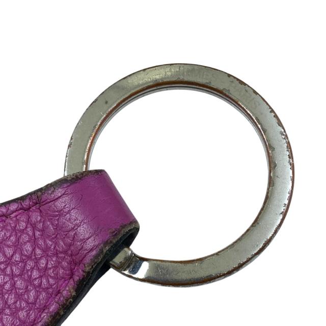 HERMES エルメス ポルトクレ・タブ Porte cles Tab キーリング キーホルダー バッグ チャーム レザー GP パープル シルバー 上品 洗練 高級感 エレガント 人気 定番 スタイリッシュ アクセント ラグジュアリー_7