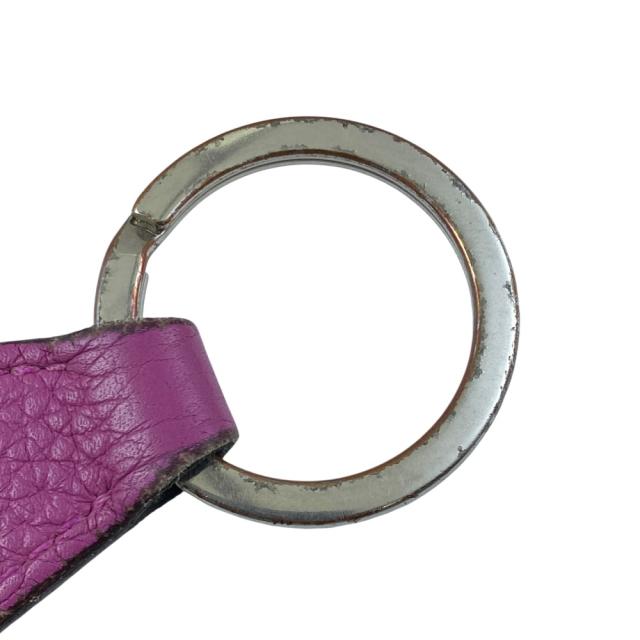 HERMES エルメス ポルトクレ・タブ Porte cles Tab キーリング キーホルダー バッグ チャーム レザー GP パープル シルバー 上品 洗練 高級感 エレガント 人気 定番 スタイリッシュ アクセント ラグジュアリー_8