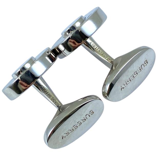BURBERRY バーバリー カフス カフリンクス カフスボタン ロゴ ラウンド型 アクセサリー メタル シルバー 上品 洗練 高級感 フォーマル ビジネス 人気 定番 スタイリッシュ エレガント_6