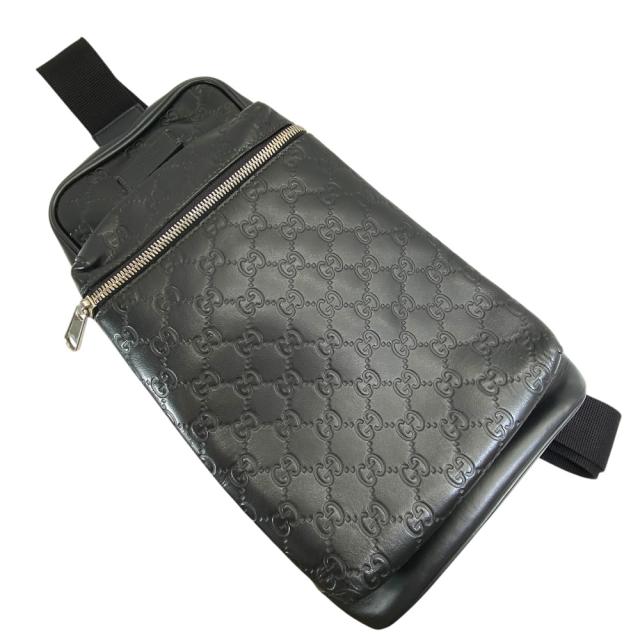 GUCCI グッチ グッチシマ クロスボディバッグ ショルダーバッグ GG ロゴ 450970 レザー ブラック 洗練 上品 高級感 スタイリッシュ 人気 定番 モード 実用的 エレガント