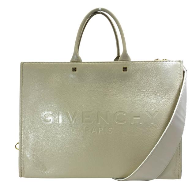 GIVENCHY ジバンシー G-Tote Gトート トートバッグ ハンドバッグ ショルダーバッグ 2WAY カーフ レザー ベージュ Medium ミディアム ロゴバッグ レディース
