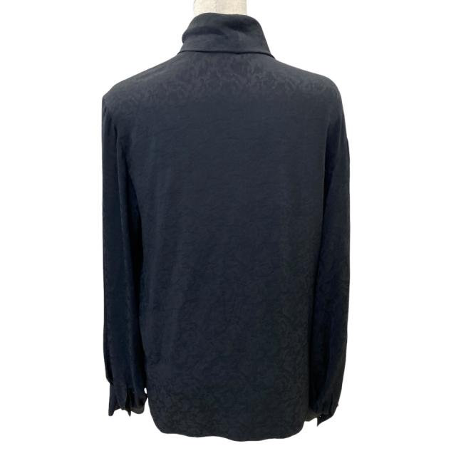 美品 Yves Saint Laurent イヴ・サンローラン ラヴァリエネック ボウタイ リボンタイ ブラウス HT272-042 シルク ブラック M 上品 洗練 エレガント 高級感 フェミニン 人気 定番_2