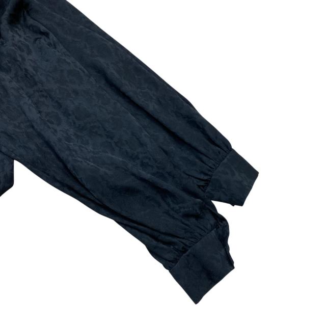 美品 Yves Saint Laurent イヴ・サンローラン ラヴァリエネック ボウタイ リボンタイ ブラウス HT272-042 シルク ブラック M 上品 洗練 エレガント 高級感 フェミニン 人気 定番_5