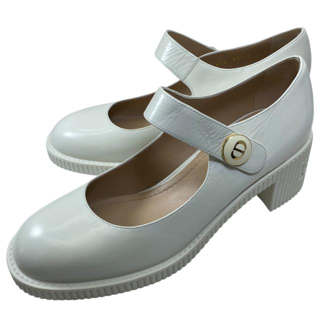 未使用 Christian Dior ディオール D-Doll パンプス CD シグネチャー KDP909CCF S03W カーフスキン ホワイト (サイズ35 1/2 約22.5cm) 上品 洗練 高級感 エレガント 人気 おしゃれ