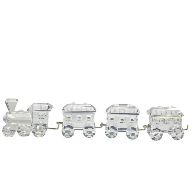 SWAROVSKI スワロフスキー Train トレイン 機関車 4両 オブジェ フィギュリン インテリア 置物 193014 クリスタルガラス クリア コレクション 鑑賞用 高級感 華やか 置き飾り