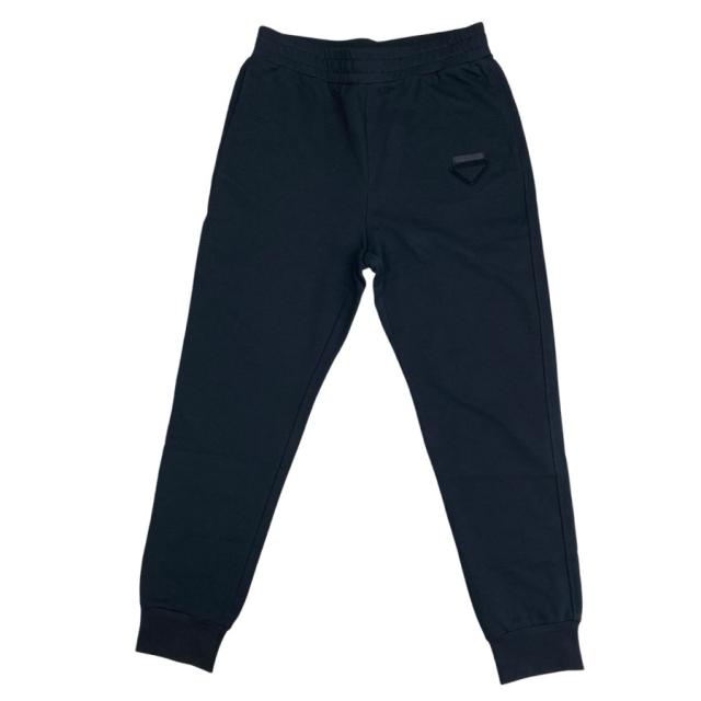 美品 PRADA プラダ スウェットパンツ トライアングルロゴ 132361 R212 11LN コットン ブラック (サイズ) エレガント 洗練 上質 デイリー 定番 実用的
