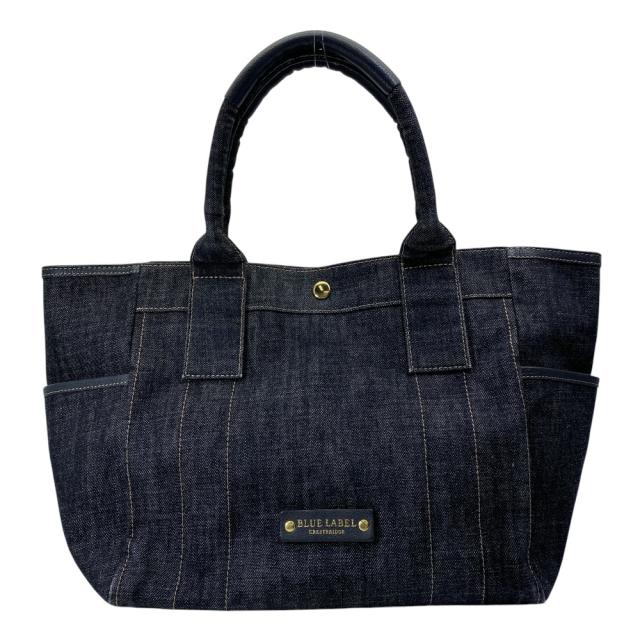 BURBERRY BLUE LABEL バーバリーブルーレーベル デニム ハンドバッグ デニム キャンバス ネイビー 上品 おしゃれ 定番 人気 普段使い お出かけ 13,200円