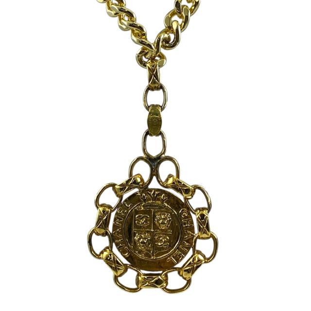 CHANEL シャネル ネックレス ペンダント ココマーク メダリオン アクセサリー 23 GP ゴールド 高級感 上品 アクセサリー ジュエリー レディース ギフト プレゼント フォーマル