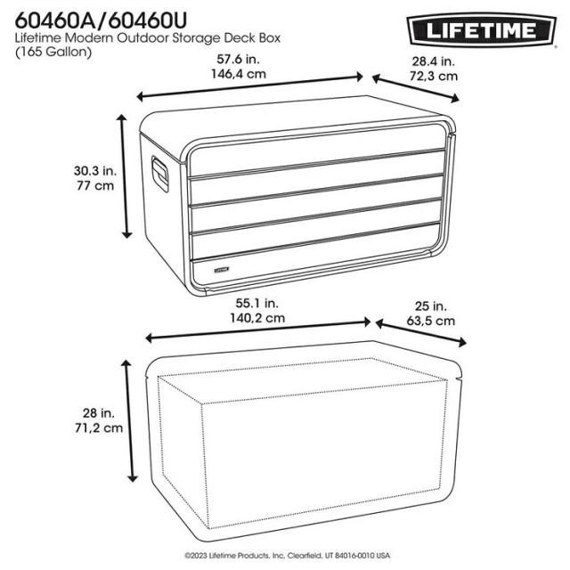 LIFETIME ライフタイム デッキボックス 165ガロン 625L 大容量 屋外