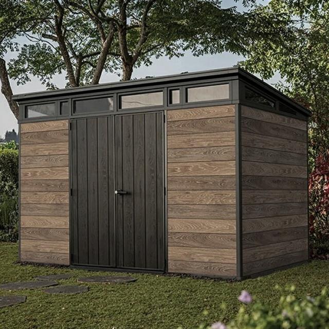 KETER ケター ペント 11×7フィート 物置 ウォルナット 屋外 大型収納庫 