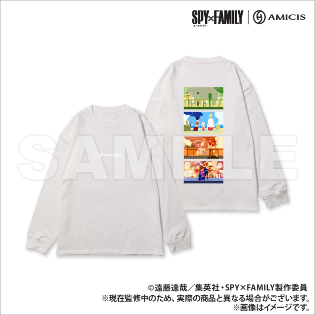 【新品/公式】SPY×FAMILY｜AMICIS  家族の日常 刺繍入りスウェット White Mサイズ 公式グッズ colleize 公式ライセンス