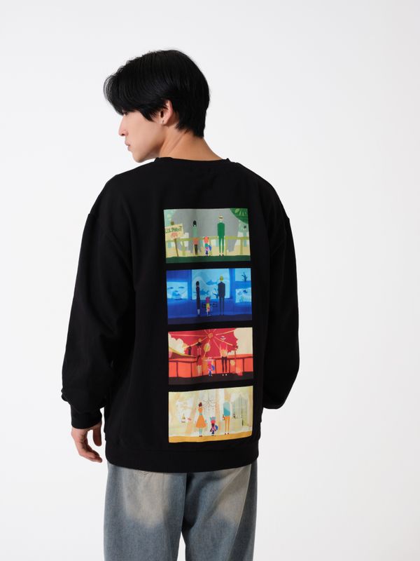 【新品/公式】SPY×FAMILY｜AMICIS  家族の日常 刺繍入りスウェット Black XLサイズ 公式グッズ colleize 公式ライセンス_4