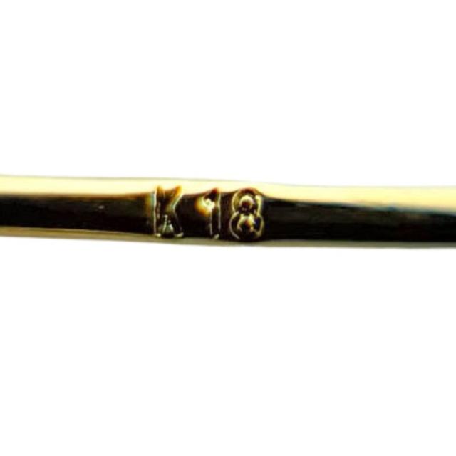 【新品】K18 18金フープピアス（2mm×20mm）1.1g