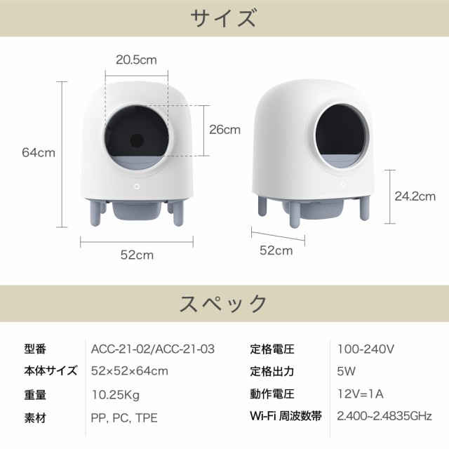 猫 自動トイレ 全自動 猫トイレ ペッツリー クリーン スマート Wi-Fi