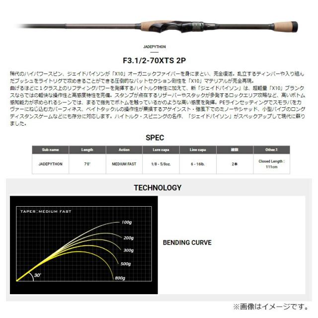 メガバス デストロイヤー オロチX10 2ピース F3.1/2-70XTS 2P ジェイドパイソン