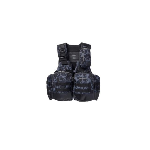 シマノ VF-274W アクトゲームベスト L ブラックダックカモ