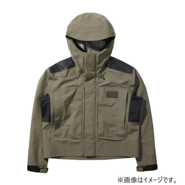 シマノ RA-065Y ウェーディング レインジャケット03 L ダークカーキ