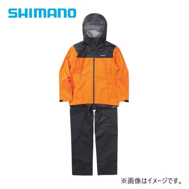シマノ RA-047X 3レイヤー レインスーツ L オレンジ 【公式通販】
