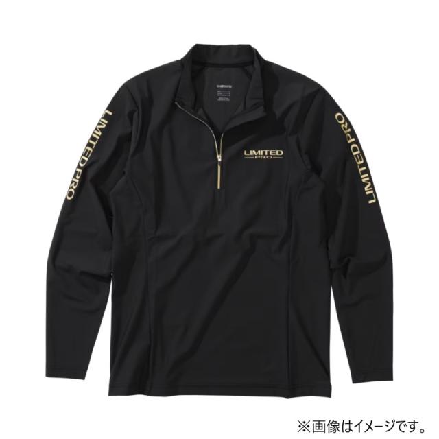 シマノ SH-160Y リミテッドプロ ウォーターリペル ハーフジップシャツ L リミテッドブラック