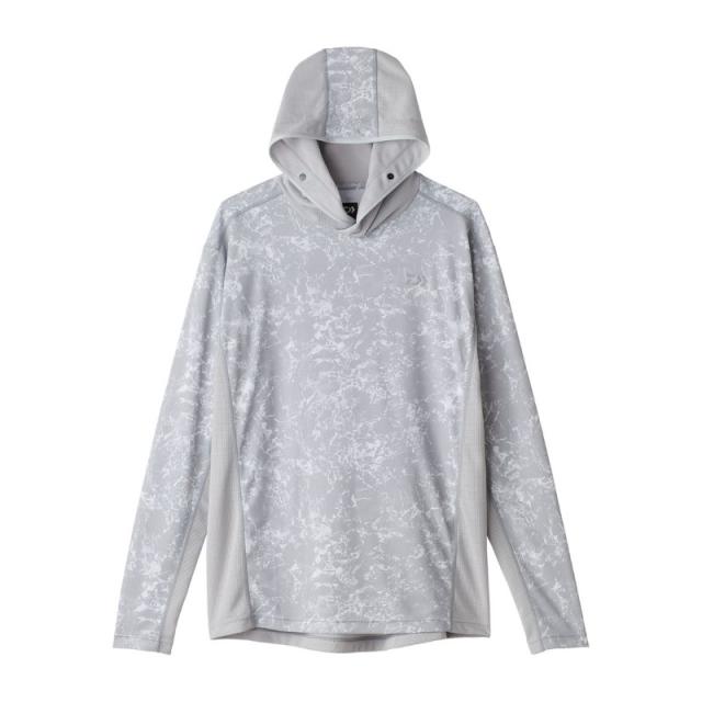 ダイワ DE-3625 ボートゲームフーディシャツ マーブルグレー XL