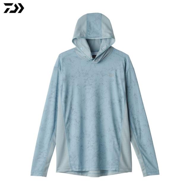 【生地一覧②】ハンドメイド ダイワ DE-3625 ボートゲームフーディシャツ ブルーグレー L その他